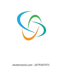 Refresh circle creative symbol concept. Clean star, mix, group of three abstract business logo. Fresh wash, arrow rotate, laundry service icon. Corporate 