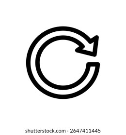 Refresh Circle Icon with Arrow Symbol for Reload