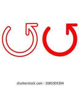 Refresh circle web icon, isolated on white background
