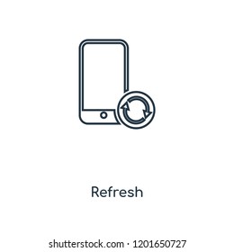 Refresh concept line icon. Linear Refresh concept outline symbol design. This simple element illustration can be used for web and mobile UI/UX.