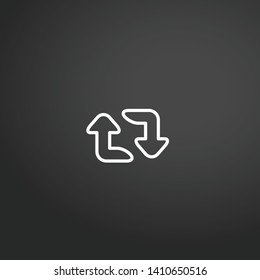 Refresh Curved Arrows vector icon. Refresh Curved Arrows concept stroke symbol design. Thin graphic elements vector illustration, outline pattern for your web site design, logo, UI. EPS 10.