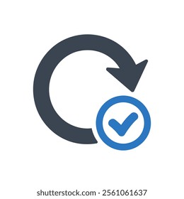 Refresh Cycle Icon On White Background