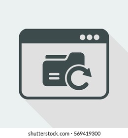 Refresh data window - Vector flat minimal icon