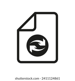 Refresh document page icon. Vector illustration. EPS 10.