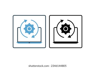 Actualizar icono de descarga. adecuado para diseño de sitios web, aplicación, interfaces de usuario. estilo de icono sólido. Diseño de vector simple editable