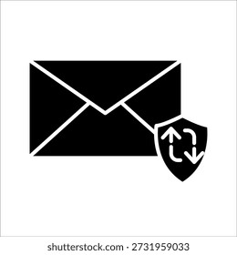 Symbol "E-Mail-Gliederung aktualisieren". lineares Design für mobiles Konzept und Webdesign. Umschlag mit Drehpfeilen einfache Linie Vektorsymbol. Symbol, Logo-Abbildung. Pixel perfekte Vektorgrafik