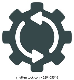 Refresh Engine vector icon. Style is flat symbol, soft blue color, rounded angles, white background.