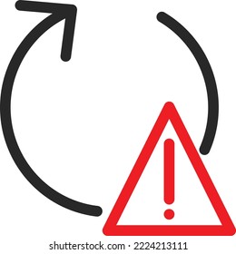 Refresh Error Vector Icon which is suitable for commercial work and easily modify or edit it
