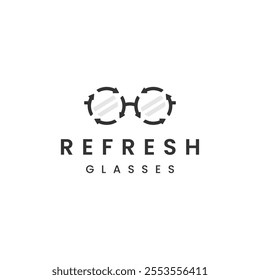 Refresh Eye Glasses Logo Design Icon Template