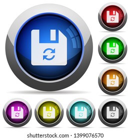 Refresh file icons in round glossy buttons with steel frames