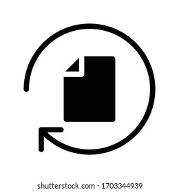 refresh file vector glyph flat icon 