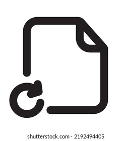 Refresh Files Icon with Outline Style