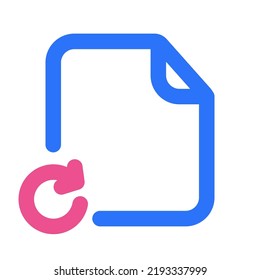 Refresh Files Icon Two Tone Color