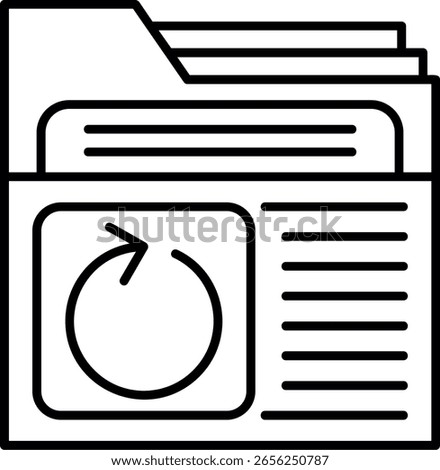 Refresh Folder Filled Style Icon Design