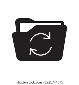 Refresh folder icon design. isolated on white background. vector illustration 