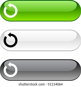 Refresh glossy buttons. Three color version.