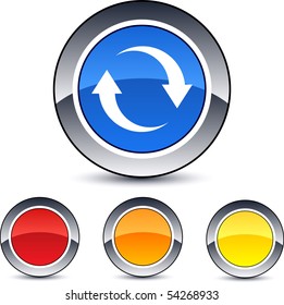 Refresh Glossy Round Web Buttons Stock Vector (royalty Free) 54268933 