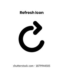 refresh glyph Icon. arrows vector illustration on white background