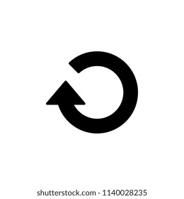 refresh in glyph style icon vector