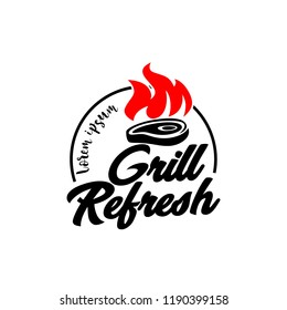 Refresh Grill Logo template vector