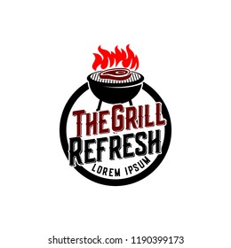 Refresh Grill Logo template vector