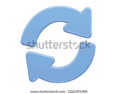 Refresh icon 3d rendering vector illustration