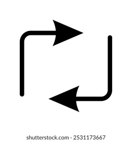 refresh icon with arrow symbol, modern vector isolated on white background.
