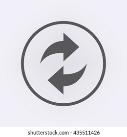 Refresh icon . Arrow icon . Vector illustration