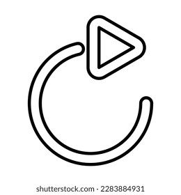 refresh icon, arrow vector, repeat illustration
