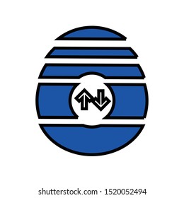 Refresh icon. Arrows in the circle. Stock Vector illustration isolated on white background