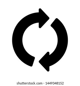 Refresh icon , best vector template logo design emblem isolated illustration ,connection outline solid background white