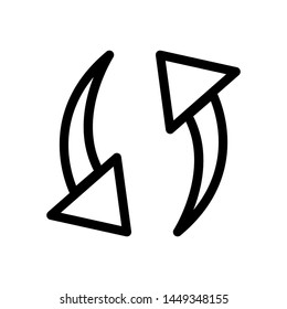 Refresh icon , best vector template logo design emblem isolated illustration ,connection outline solid background white