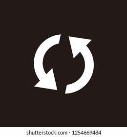 Refresh icon in black on a white background. Vector illustration