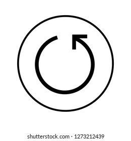 Refresh icon in circle. Vector Illustration