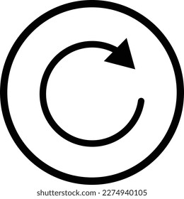 refresh icon in circle vector . reload icon . restart sign for websites and apps	