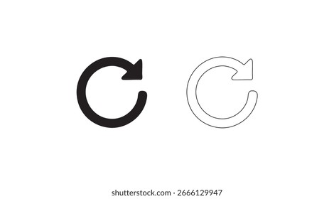 Símbolo de Recarga Circular do Ícone de Atualização 