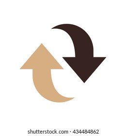 Refresh Icon  design brown color