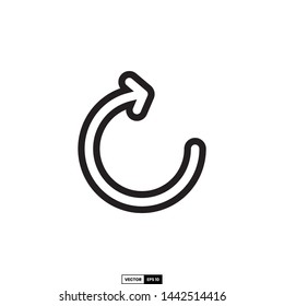 Refresh icon, design inspiration vector template for interface and any purpose