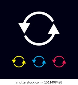 Refresh icon design, Reload symbol. vector illustration