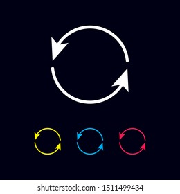 Refresh icon design, Reload symbol. vector illustration