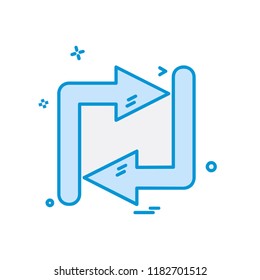 Refresh icon design vector