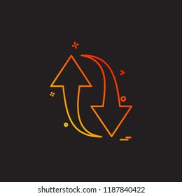 Refresh icon design vector