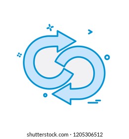 Refresh icon design vector