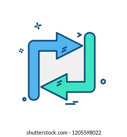 Refresh icon design vector