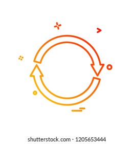 Refresh icon design vector