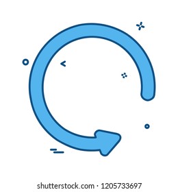 Refresh icon design vector