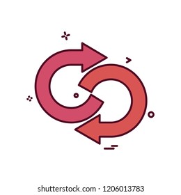 Refresh icon design vector