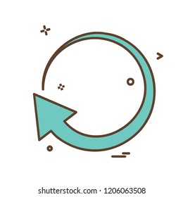 Refresh icon design vector