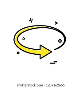 Refresh icon design vector