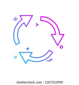 Refresh icon design vector